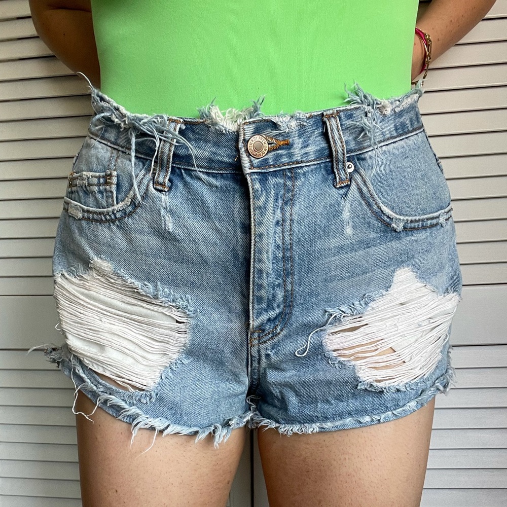 Distressed Boutique Denim Shorts